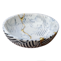 Handmade 24k Kintsugi bowl in Porcelain