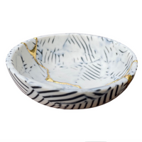 Handmade 24k Kintsugi bowl in Porcelain