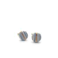 Handmade Porcelain Cufflinks with 24k Gold Accent