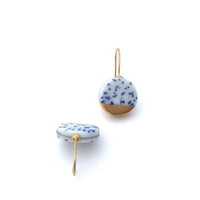 White Blue porcelain earrings, Delft blue jewelry