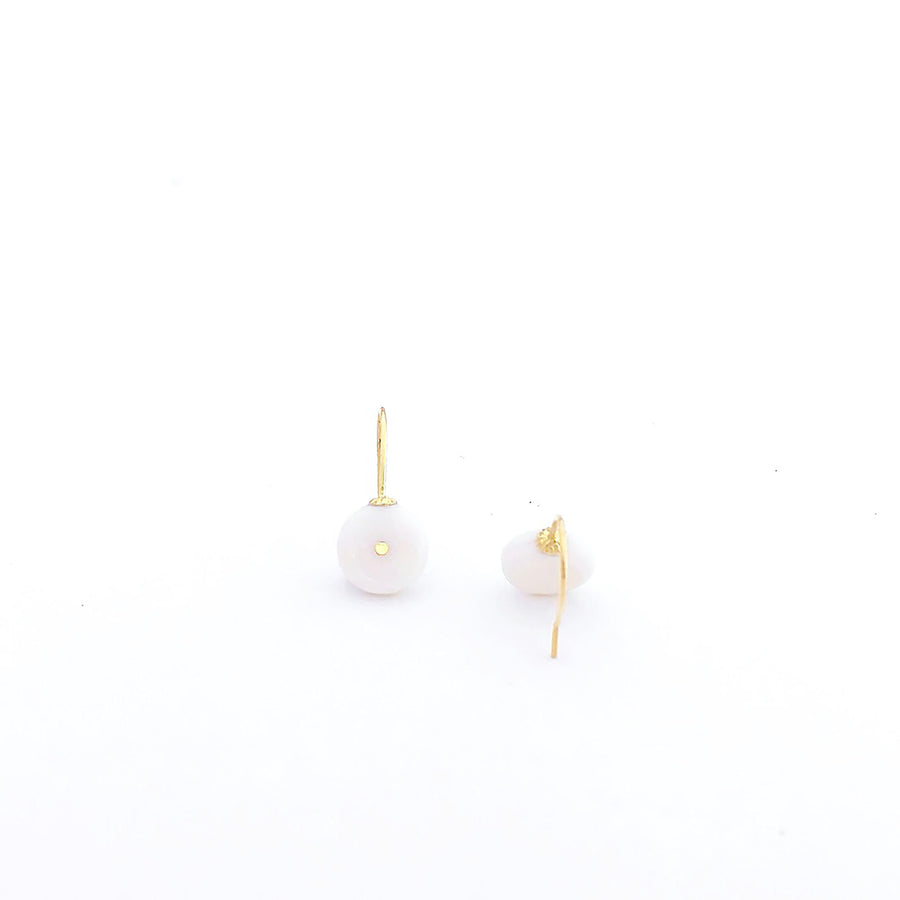 Porcelain and gold earrings, porcelain jewelry, pottery and ceramics