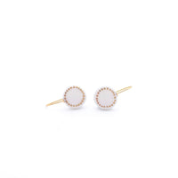 White porcelain earrings, porcelain and gold, White dangle earrings, 18k solid gold, Snow White Christmas gift