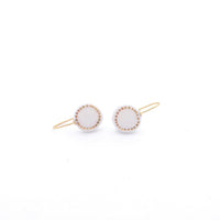 Classic white with gold porcelain earrings