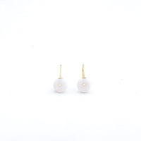 Porcelain and gold earrings, porcelain jewelry, pottery and ceramics