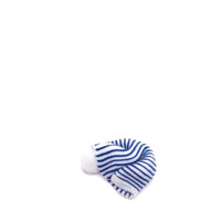 Striped Blue white porcelain brooch