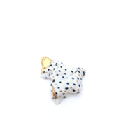 Porcelain brooch ceramic pin gold