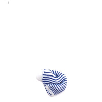 Striped Blue white porcelain brooch