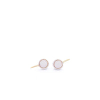 Classic white with gold porcelain earrings