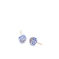 Starry Night Ceramic jewelry set in blue and white porcelain with gold