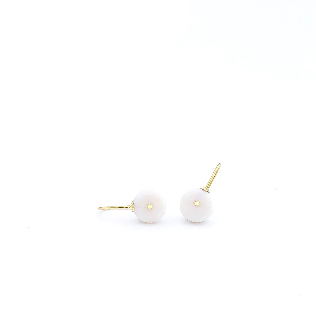 Porcelain and gold earrings, porcelain jewelry, pottery and ceramics