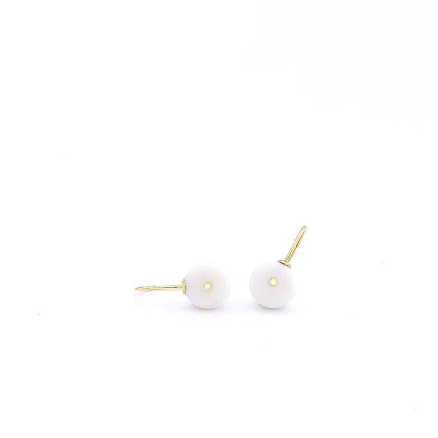 Porcelain and gold earrings, porcelain jewelry, pottery and ceramics