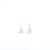 Porcelain and gold earrings, porcelain jewelry, pottery and ceramics