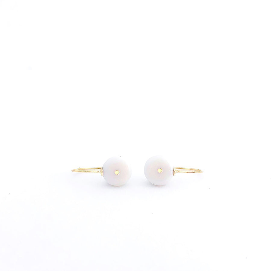 Porcelain and gold earrings, porcelain jewelry, pottery and ceramics