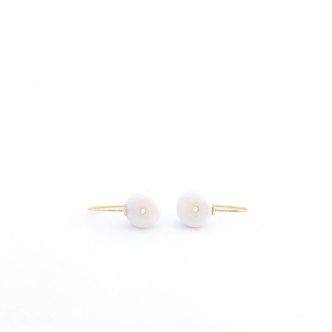 Porcelain and gold earrings, porcelain jewelry, pottery and ceramics