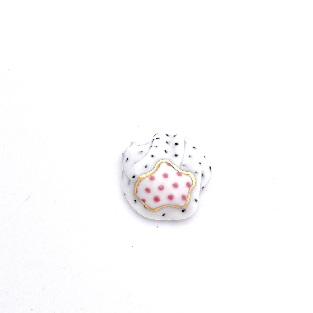 Playful Polka dot porcelain brooch